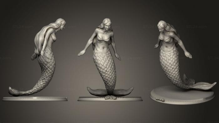 Figurines simple (Mermaid, STKPR_0875) 3D models for cnc